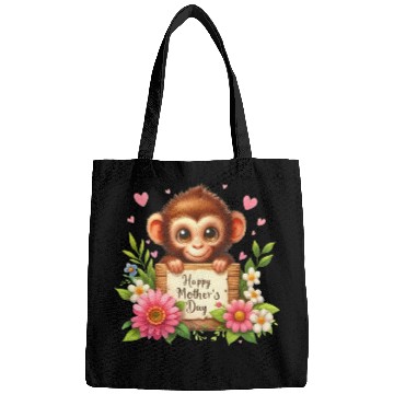 Discover Cute Monkey Happy Mother s Day Bags