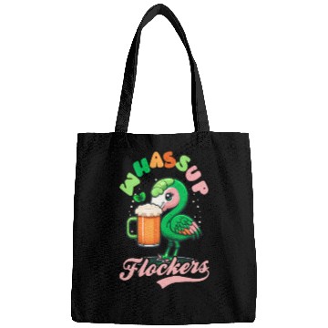 Discover Irish Flamingo St Patricks Whasup Flockers Bags
