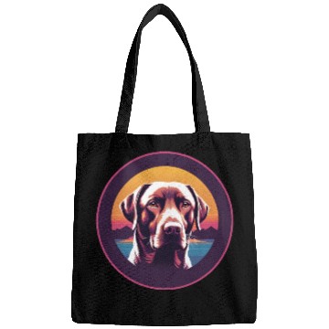 Discover Synthwave Labrador Retriever Bags