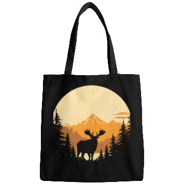 Discover "Mountain Majesty Moose Sunset" Bags