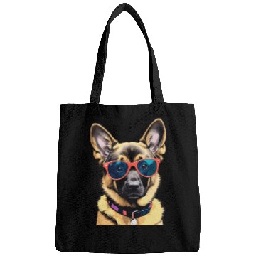 Discover Cute German Shepherd Pop Art Bags