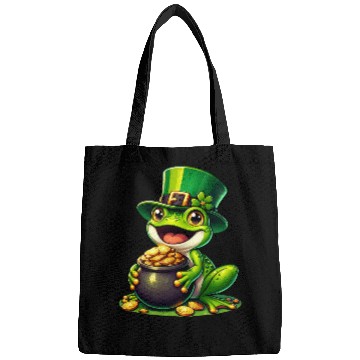 Discover St. Patrick's Day Frog with Gold Bags