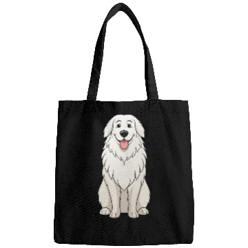 Discover Serene Great Pyrenees Mom - Funny Art Print Bags
