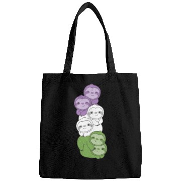 Discover Genderqueer Flag Pride Lgbtq Cute Sloth Bags