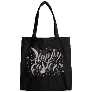 Discover Chic Happy Easter Lettering With Spring Accents Bags