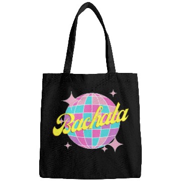 Discover Bachata dance neon color disco ball Bags