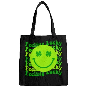 Discover Irish Clover Feeling Lucky Smiling Face Bags
