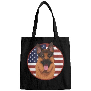 Discover German Shepherd US Flag Dog Owner Bags