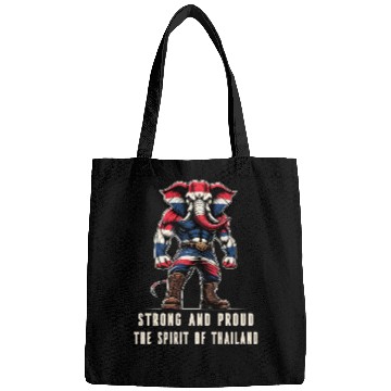 Discover Thailand flag elephant Bags