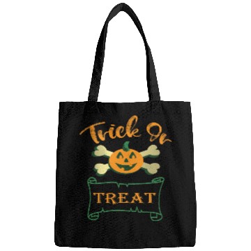 Discover Trick or treat crossbones Halloween pumpkin Bags