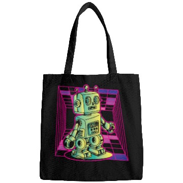 Discover Robot Retro Vintage Robotics Technology Bags