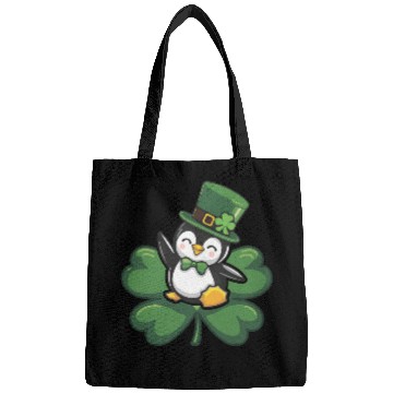 Discover St. Patrick's Day Penguin: Cute Cartoon Design Bags