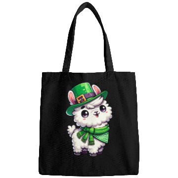 Discover St. Patrick's Day Llama Cartoon Bags