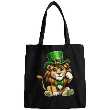 Discover Cute Lion St. Patrick's Day Cartoon Bags