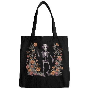 Discover Skeleton in a hat and flowers Bags