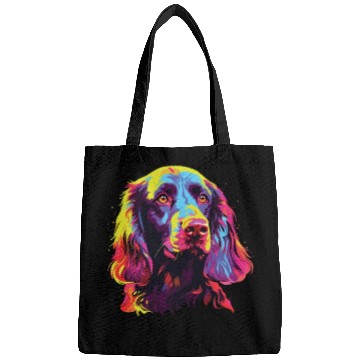 Discover Watercolor Colorful Field Spaniel Bags