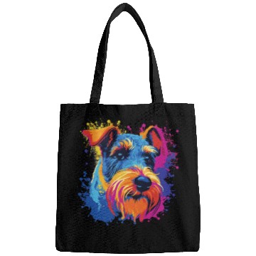 Discover Watercolor Colorful Drahthaar-Foxterrier Bags