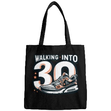 Discover Walking into 30 With Dreams Retro Sneaker Birthday Bags