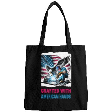 Discover Crafted With American Hands USA Flag Eagle Welder Bags