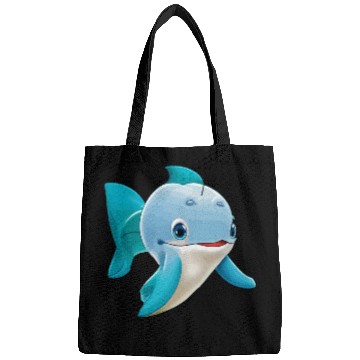 Discover cute Dolphin cartoon Bags