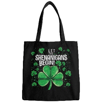 Discover Let The Shenanigans Begin! Raccoon Saint Patrick Bags