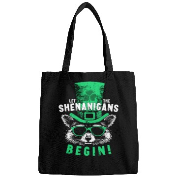 Discover Let The Shenanigans Begin! Saint Patrick Raccoon Bags