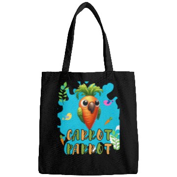 Discover funny carrot parrot Bags