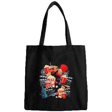 Discover Popcorn Vintage Movie Night Bags