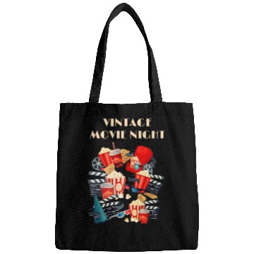 Discover Popcorn Vintage Movie Night Bags