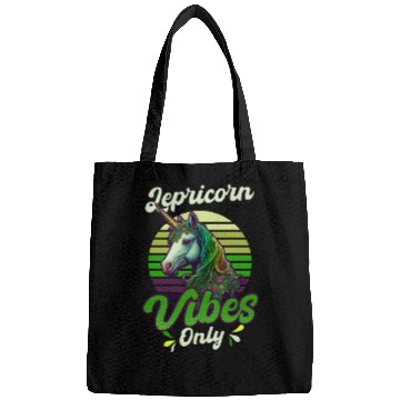 Discover Irish Unicorn St Patricks Lepricorn Vibes Only Bags