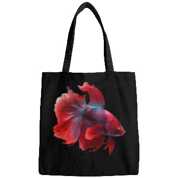 Discover Siamese fighting fish red betta fish Bags