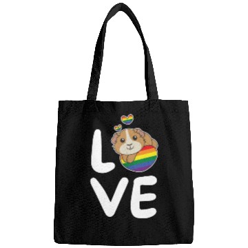 Discover Rainbow Flag Pride Lgbtq Cute Guinea Pig Love Bags