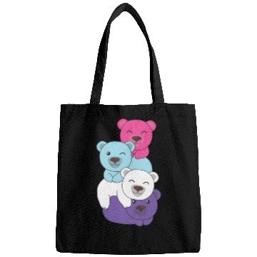 Discover Multisexual Flag Pride Lgbtq Cute Bears Pile Bags