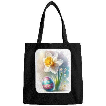 Discover A Beautiful Daffodil With an Easter Egg Bags