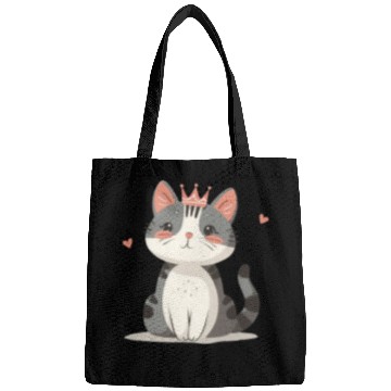 Discover Kawaii Cat Queen and Hearts Bags