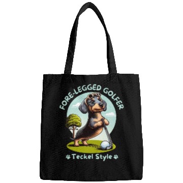 Discover Cute Teckel, dachshund lover and golfers Bags