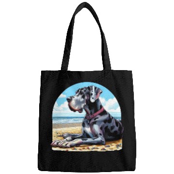 Discover Great Dane On The Beach Bags