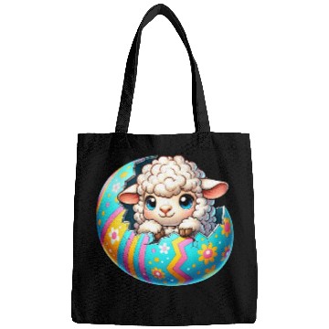 Discover Colorful Lamb Hatching from Easter Egg Cartoon Bags