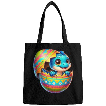 Discover Easter Egg Dino T-Rex Hatching Colorful Cartoon Bags