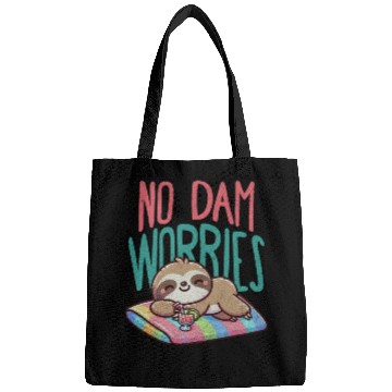 Discover No Dam Worries Sloth on The Beach Relax Bags