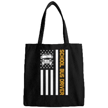 Discover School Bus Driver American Flag School Bus Driver Bags