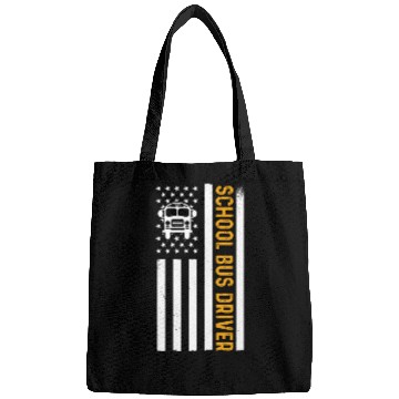 Discover School Bus Driver American Flag School Bus Driver Bags