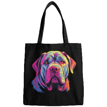Discover Watercolor Colorful Neapolitan Mastiff Bags