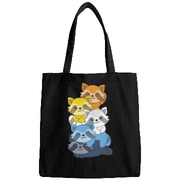 Discover Aroace Flag Pride Lgbtq Cute Raccoon Stack Bags