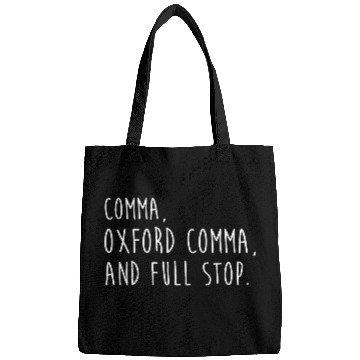 Discover Comm Oxford comma For grammar students & teachers Bags
