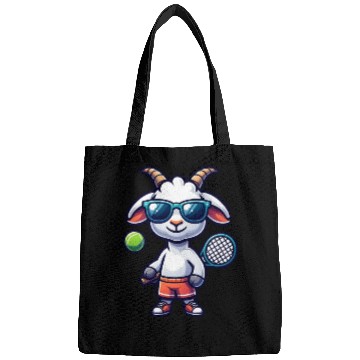Discover Goat Tennis Player Court Match Design Bags