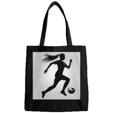 Discover Soccer player running with ball Bags