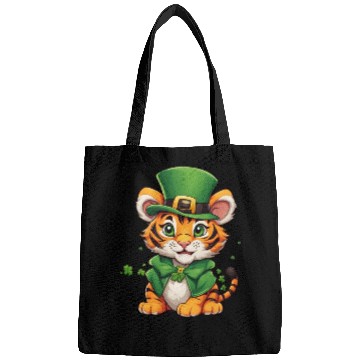 Discover St. Patrick's Tiger Charm: Vibrant Green Shamrock Bags