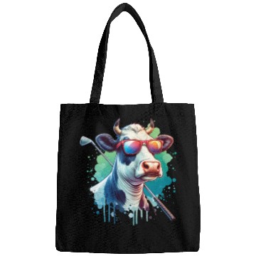 Discover Cow Golfer Golf Course Dog Owner Bags