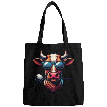 Discover Cow Golfer Golf Course Dog Owner Bags